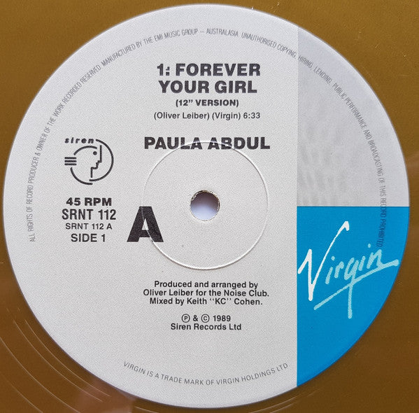 Paula Abdul : Forever Your Girl (12", Ltd, Gol)