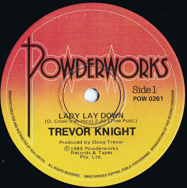 Trevor Knight (3) : Lady Lay Down (7", Single)