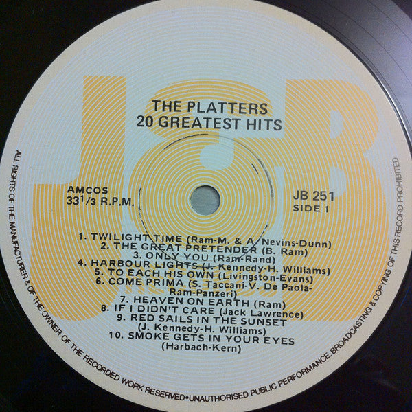 The Platters : 20 Greatest Hits (LP, Comp)