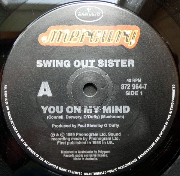 Swing Out Sister : You On My Mind (7", Single)