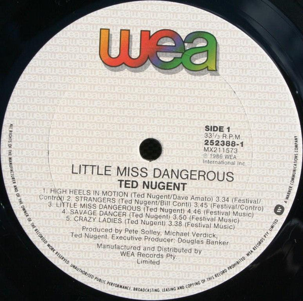 Ted Nugent : Little Miss Dangerous (LP, Album)