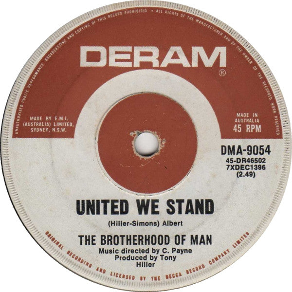 Brotherhood Of Man : United We Stand (7&quot;, Single)