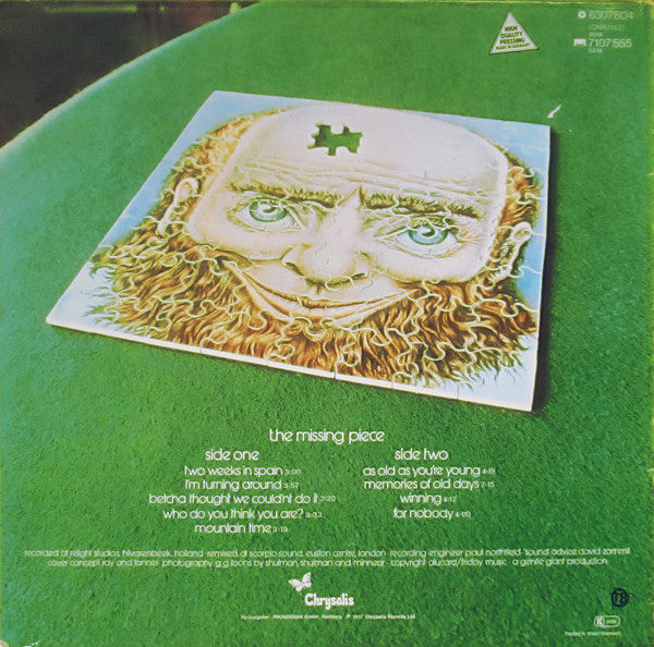 Gentle Giant : The Missing Piece (LP, Album)