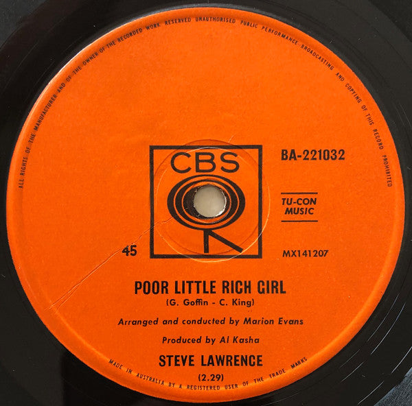 Steve Lawrence (2) : More (7", Single)