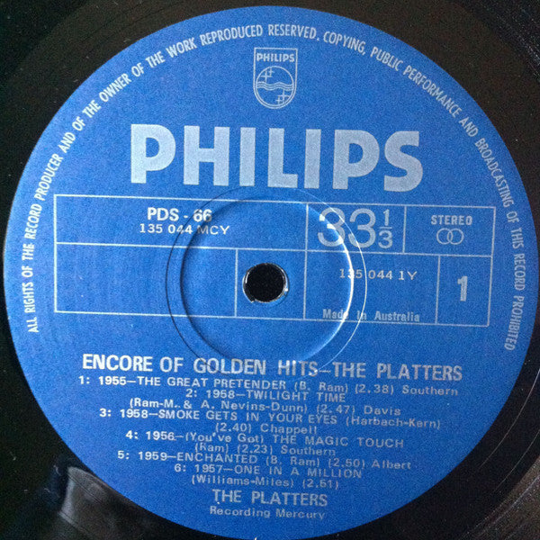 The Platters : Encore Of Golden Hits (LP, Comp, RE)