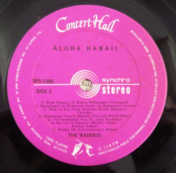 The Waikiki's : Aloha Hawaii (LP)