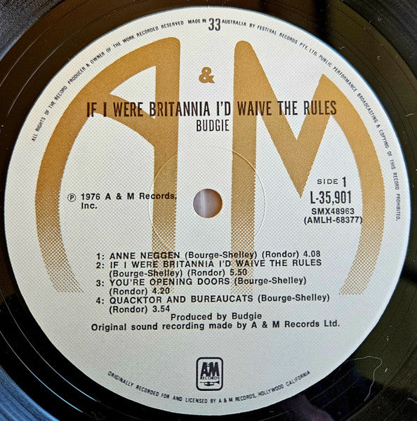 Budgie : If I Were Britannia I'd Waive The Rules (LP, Album)