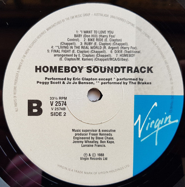 Various : Homeboy - The Original Soundtrack (LP, Comp)