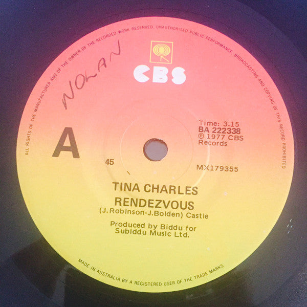 Tina Charles : Rendezvous (7&quot;, Single)