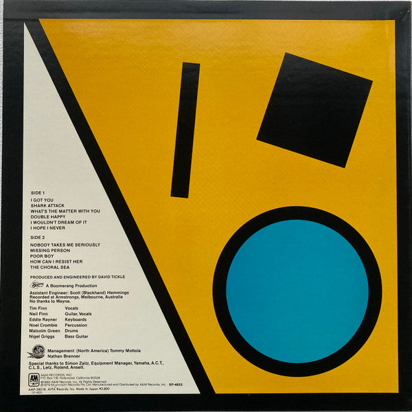 Split Enz : True Colours (LP, Album, Yel)