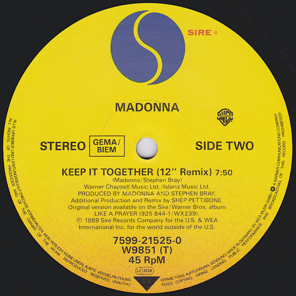 Madonna : Vogue (12" Version) (12")