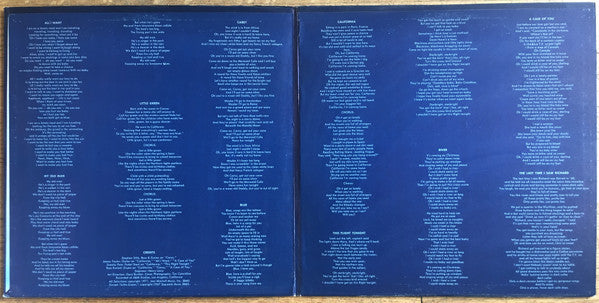 Joni Mitchell : Blue (LP, Album, RE, Win)