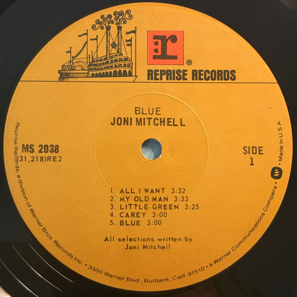 Joni Mitchell : Blue (LP, Album, RE, Win)