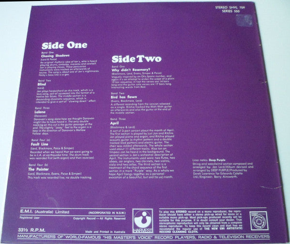 Deep Purple : Deep Purple (LP, Album)