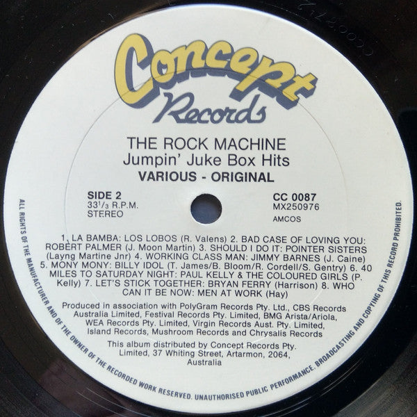 Various : The Rock Machine Jumpin' Juke Box Hits (LP, Comp)