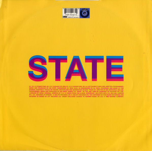 808 State : 10 x 10 (12", Single)