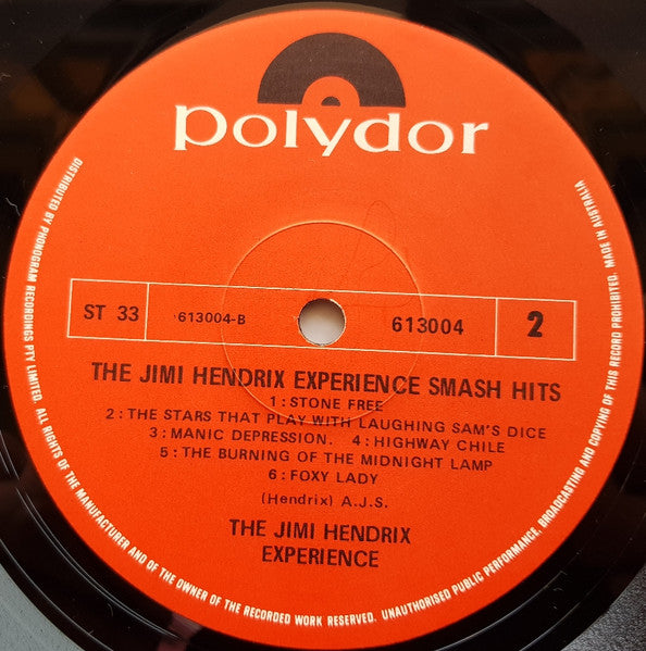 The Jimi Hendrix Experience : Smash Hits (LP, Comp, RE)