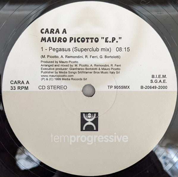 Mauro Picotto : Pegasus / Iguana "E.P."  (12", EP)