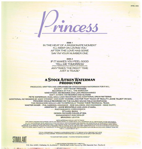 Princess : Princess (LP, Album)