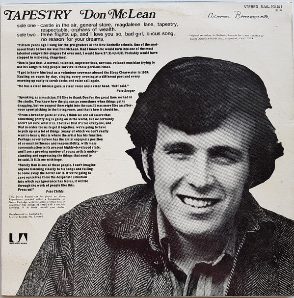 Don McLean : Tapestry (LP, Album)