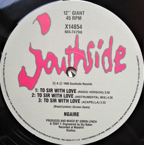 Ngaire : To Sir With Love (12", Single)