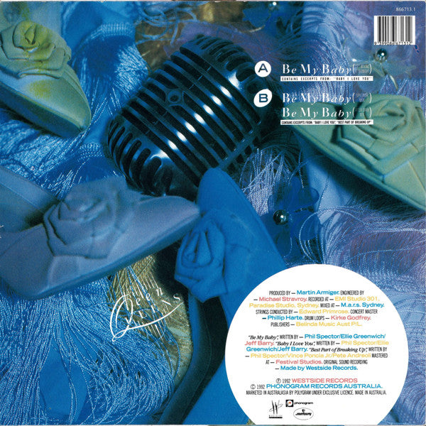 Teen Queens (2) : Be My Baby (12", Single, Promo)