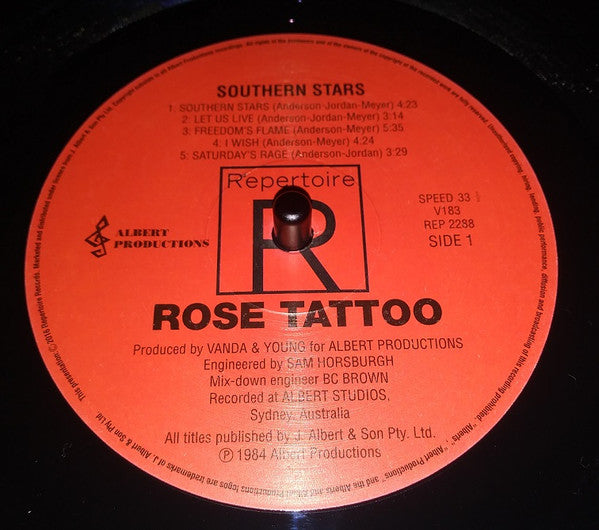 Rose Tattoo : Southern Stars (LP, Album, RE, RM, 180)