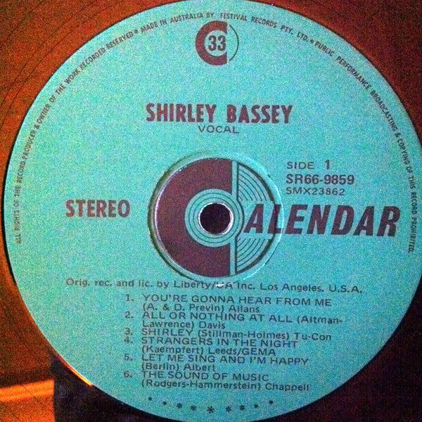 Shirley Bassey : Shirley Bassey (LP, Comp)