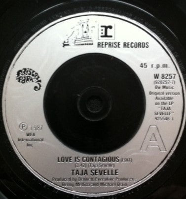 Taja Sevelle : Love Is Contagious (7", Single, Sil)