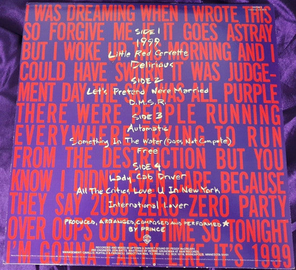 Prince : 1999 (2xLP, Album)