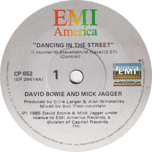 David Bowie And Mick Jagger : Dancing In The Street (7&quot;, Single)