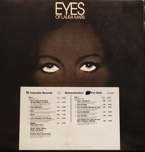 Various : Eyes Of Laura Mars (Music From The Original Motion Picture Soundtrack) (LP, Album, Promo)