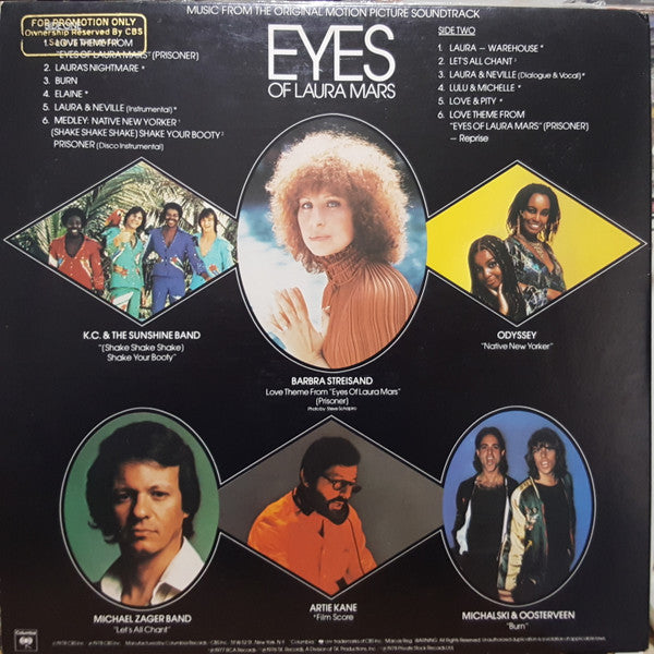 Various : Eyes Of Laura Mars (Music From The Original Motion Picture Soundtrack) (LP, Album, Promo)