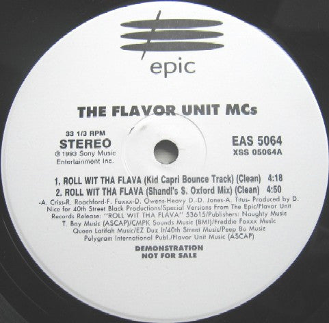 The Flavor Unit MCs : Roll Wit Tha Flava (Remixes) (12&quot;, Promo)