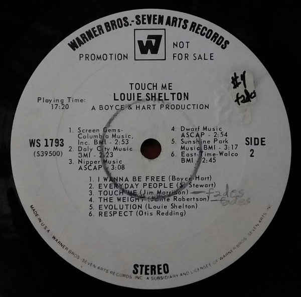 Louie Shelton : Touch Me (LP, Promo)