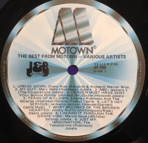 Various : The Best From Motown (LP, Comp)