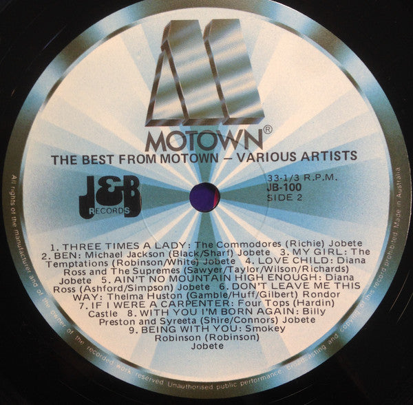 Various : The Best From Motown (LP, Comp)