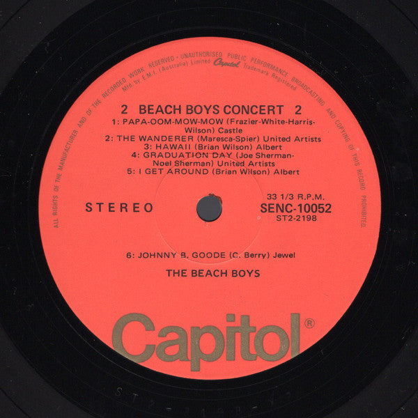 The Beach Boys : Concert (LP, Album)