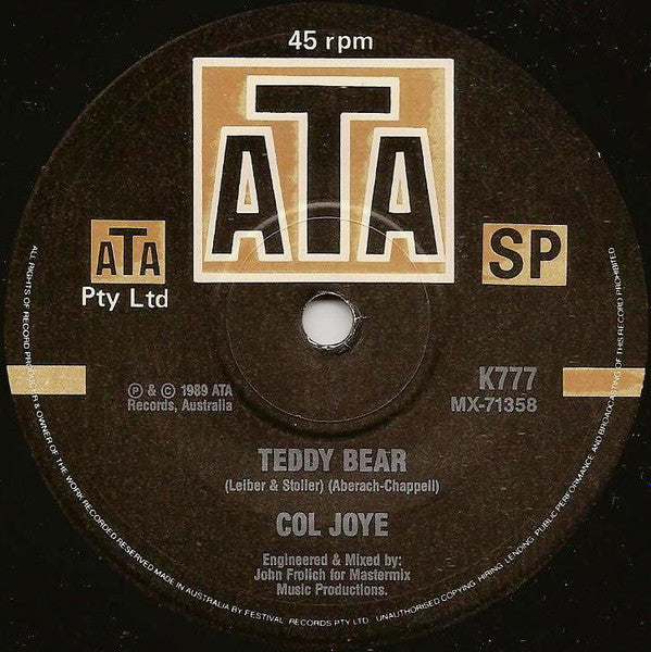 Col Joye : Take Me Back To Rock 'N' Roll (7", Single)