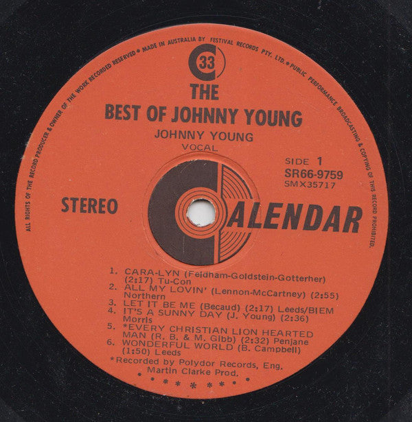 Johnny Young : The Best Of Johnny Young (LP, Comp)