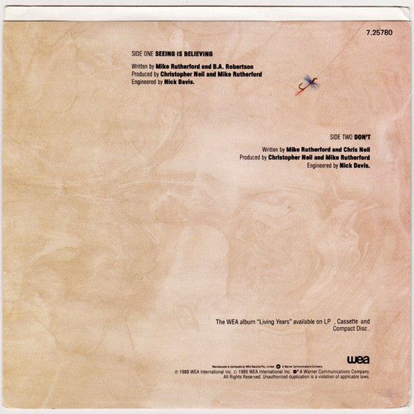 Mike & The Mechanics : Seeing Is Believing (7", Single)