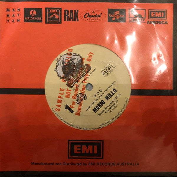 Mario Millo : You (7", Single, Promo)