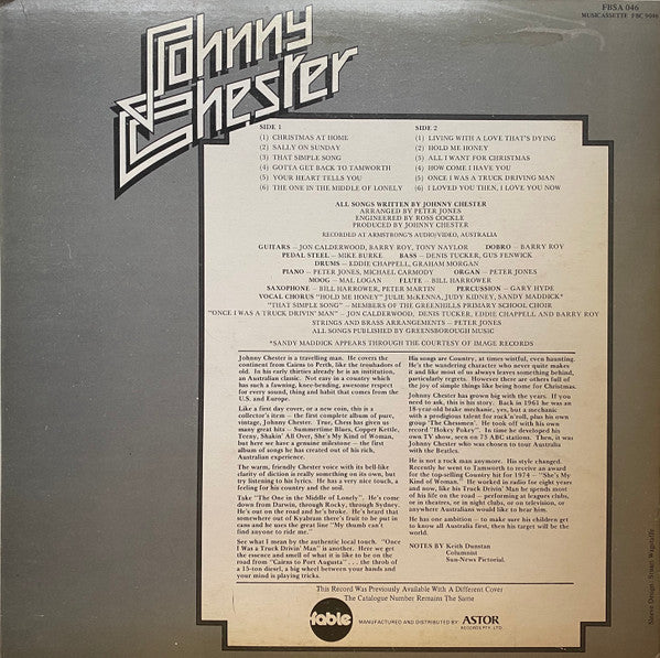 Johnny Chester : Greensborough Music (LP, Album)