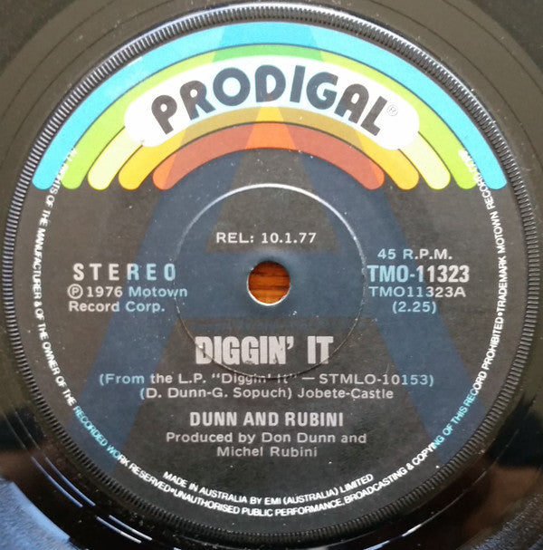 Dunn And Rubini : Diggin&#39; It (7&quot;, Single, Promo)