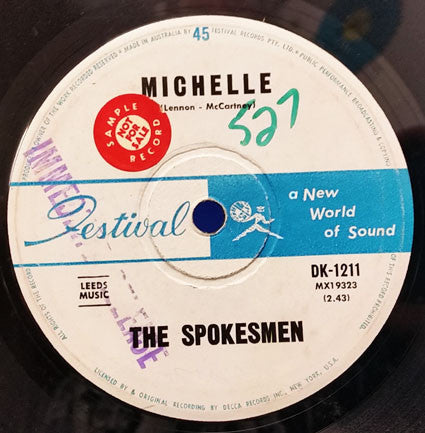 The Spokesmen : Michelle / Better Days Are Yet To Come (7&quot;, Single, Mono, Promo)