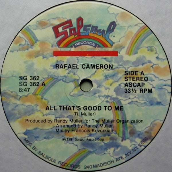 Rafael Cameron : All That&#39;s Good To Me (12&quot;)