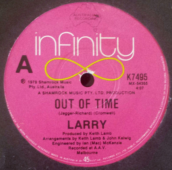 Larry (10) : Out Of Time (7", Single)