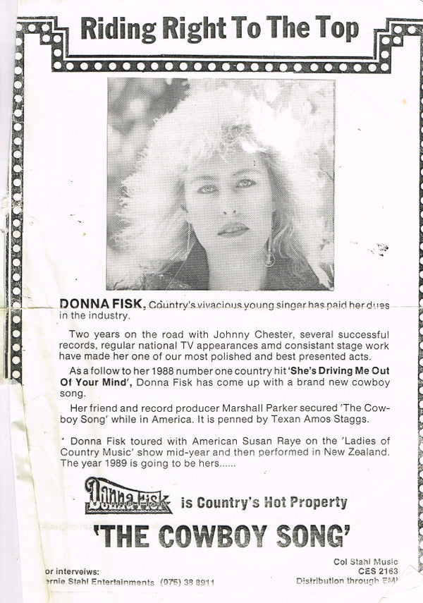 Donna Fisk : The Cowboy Song (7")