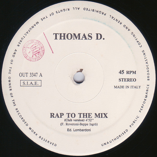 Thomas D. (2) : Rap To The Mix (12&quot;)