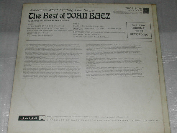Joan Baez : The Best Of Joan Baez (LP, Comp)